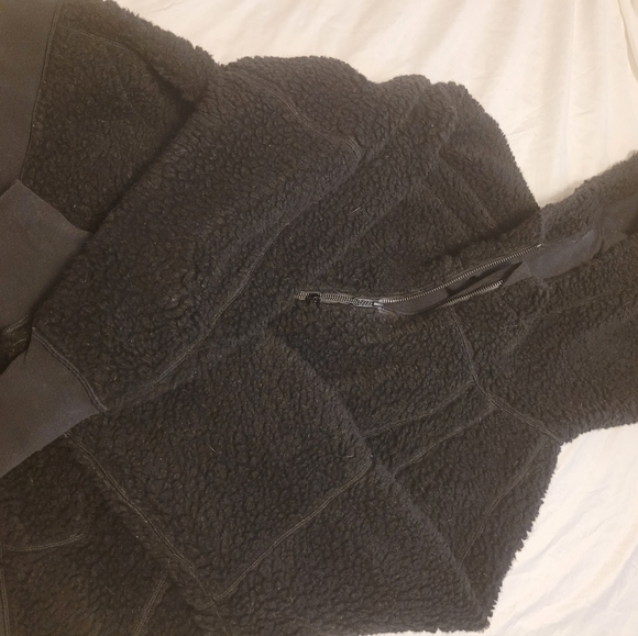 Fleece oversized cropped hoodie - Picture 6 of 6